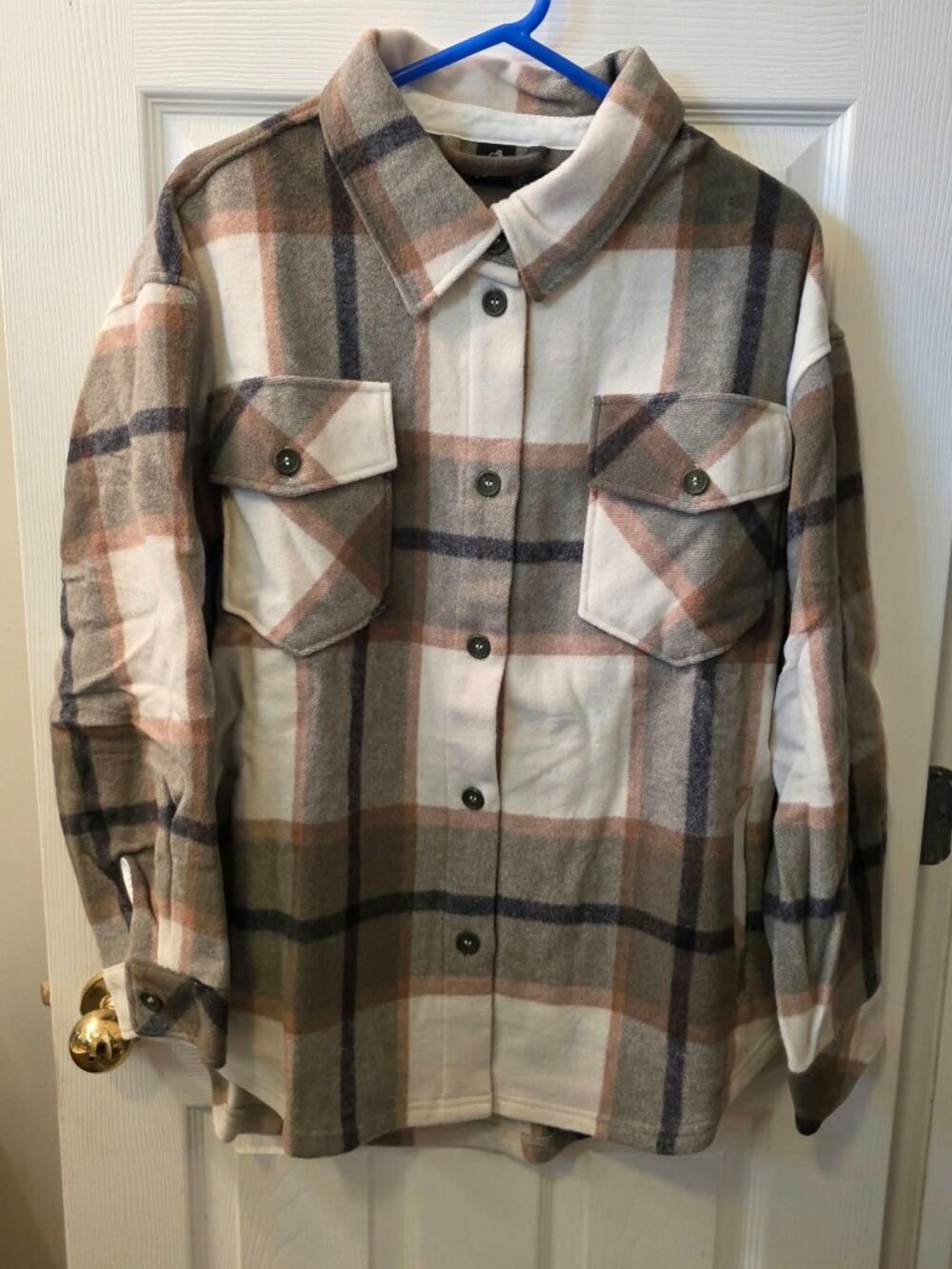 $250 retail X-Large WoolX Sawyer Shacket - Forest Plaid